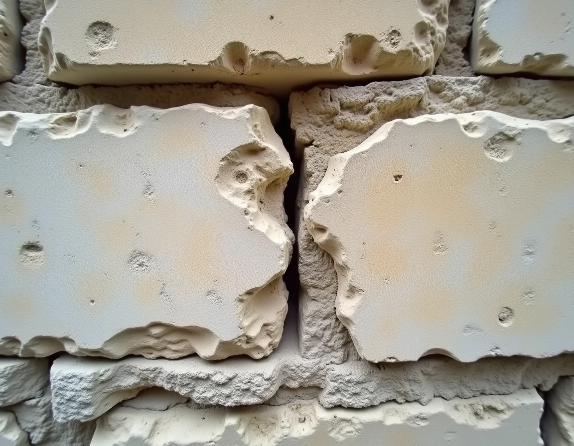 Comparaison de joints chaux sable réussis et défectueux sur un mur en pierre ancienne