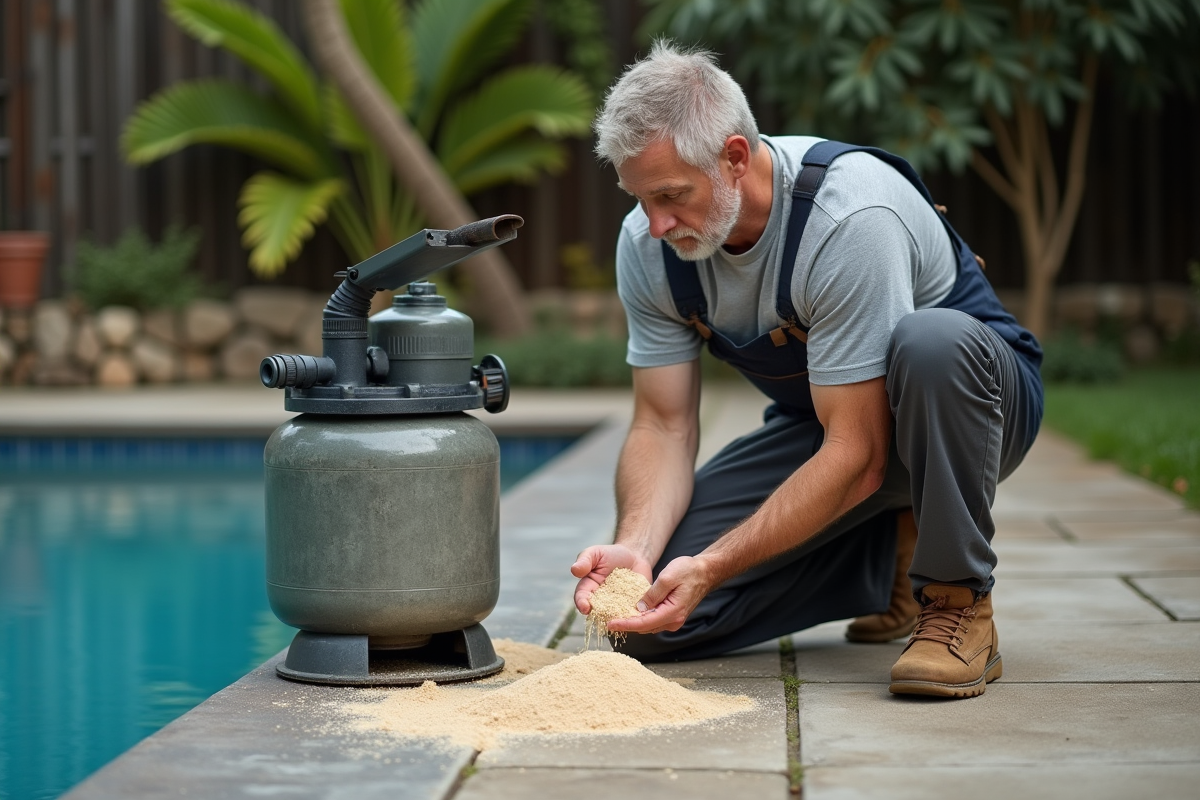 Changement du sable du filtre : signes indiquant une nécessité d&rsquo;intervention